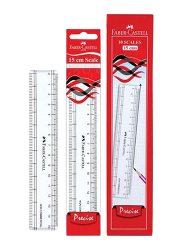 Faber-Castell 15cm Plastic Ruler, Clear