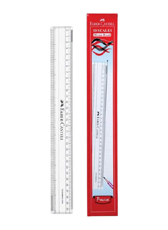 Faber-Castell 30cm Plastic Ruler, Clear