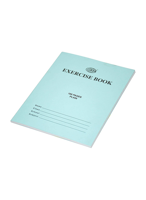 FIS Exercise Book, Plain, 100 Pages, Blue