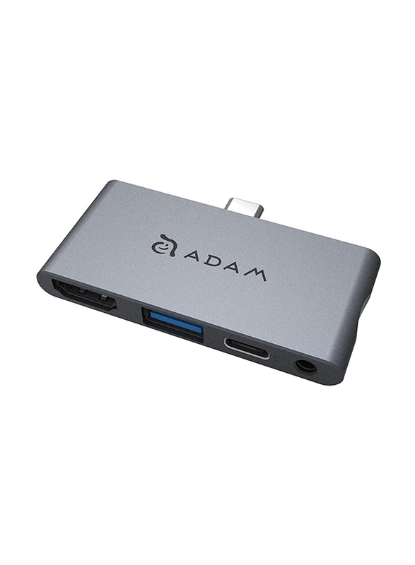 Adam Elements Casa i4 USB-C 4-in-1 Hub for iPad Pro, Grey