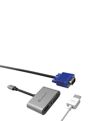Adam Elements VGA Adapter, USB 3.1 USB Type C to VGA/HDMI, Grey