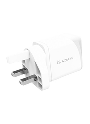Adam Elements Omnia F1 Fast Charger with UK Plug, White