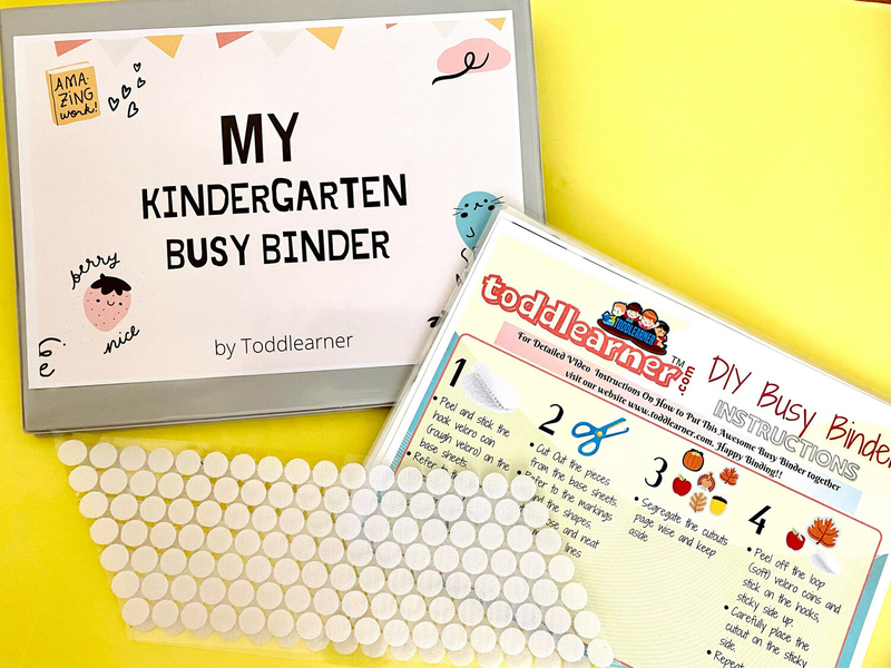 Toddlearner DIY Kindergarten Busy Binder Kit for Kids, Multicolour