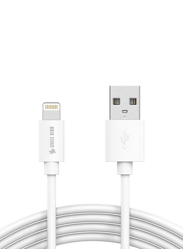 

Smile Bird 1.2-Meter Lightning Cable, USB A Male to Lightning Cable for Apple Devices, White