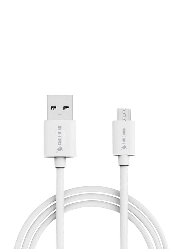 

Smile Bird 1.2-Meter Micro USB Cable, Micro USB Male to USB Type A for Samsung Galaxy, Google, Huawei, LG, Oppo, White