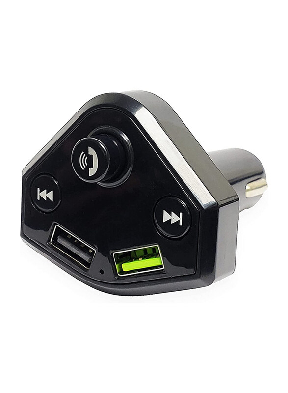 

Smile Bird Car Charger with Wireless FM Radio Transmission, Black