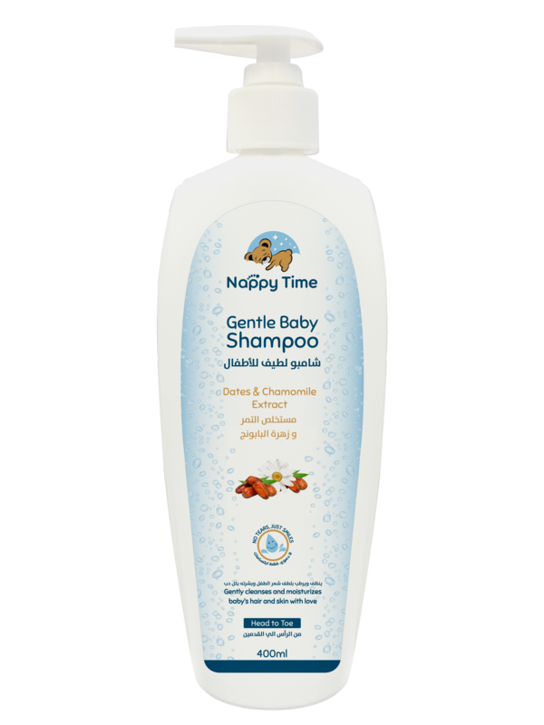 Nappy Time Gentle Baby Shampoo Head to Toe Tear-Free Formula and Dates - 400ml