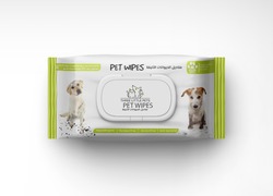 Three Little Pets PET WIPES Hypoallergenic Deodorizing Grooming for Dogs, Cats & Aloe Vera Extract, 97% Water, Paraben-Free, Alcohol-Free, Antibacterial Unscented - 80 pcs