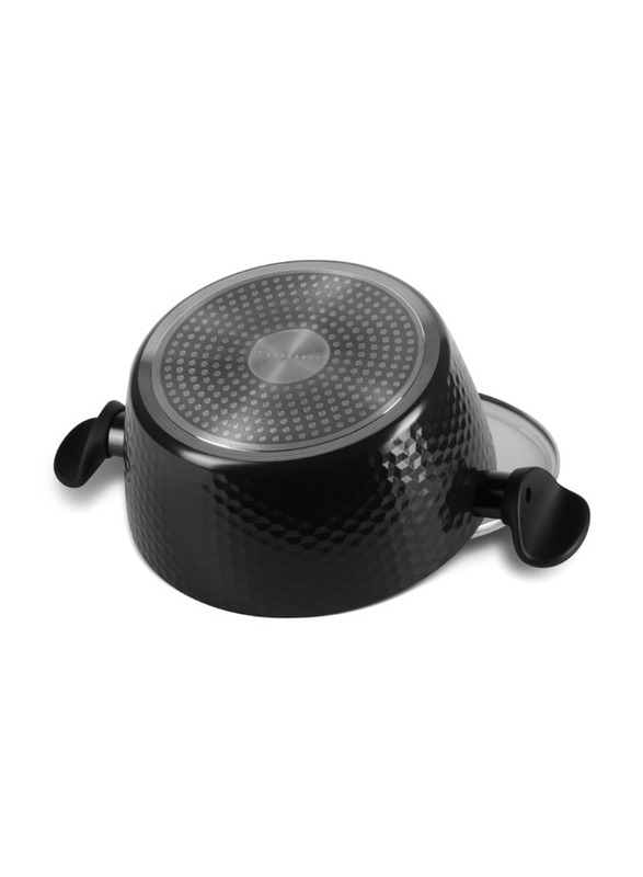 Edenberg 15-Piece Non-Stick Aluminium Round Cookware Set, Black