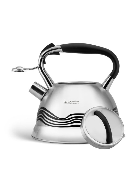 Edenberg 3.0L Stainless Steel Electric and Gas Kettle, Silver