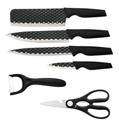 6-Piece Kitchen Knife Set, ZP-002, Black