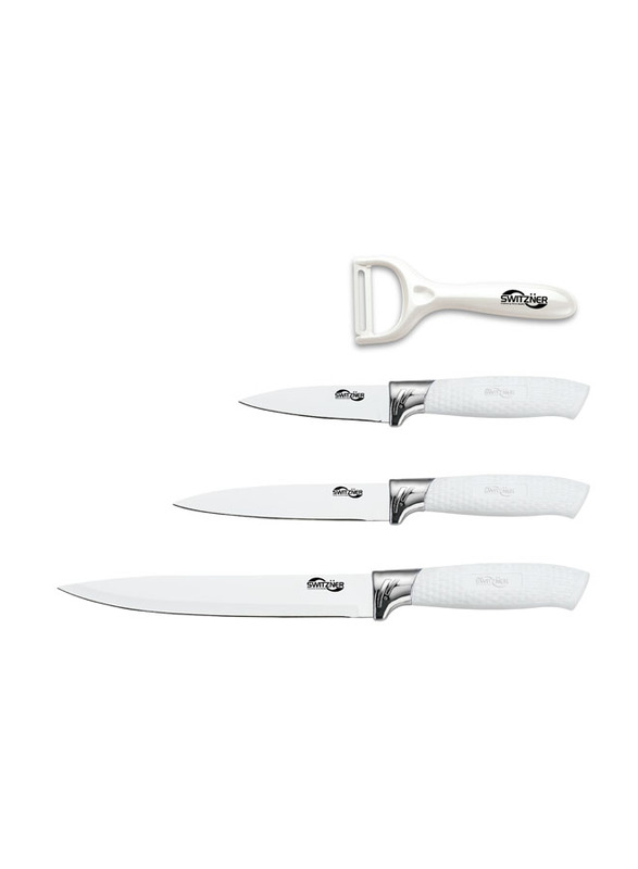 4-Piece Knife Set, White
