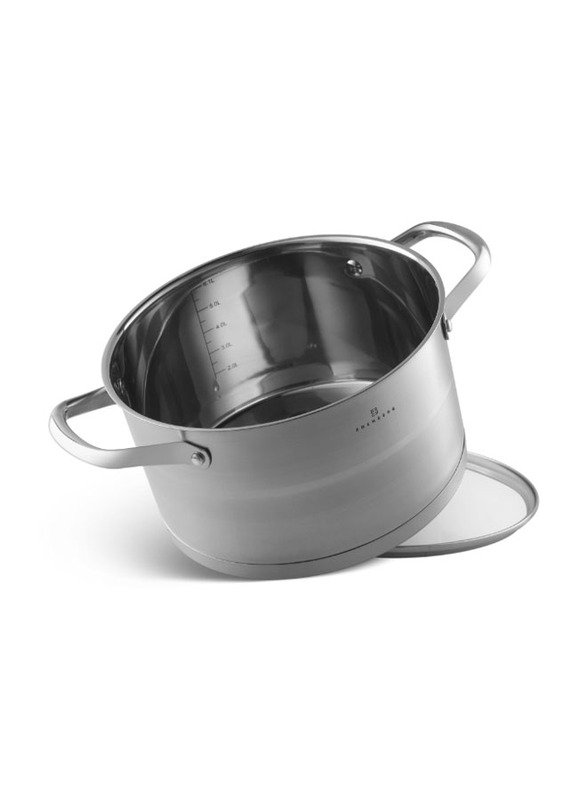 Edenberg 12-Piece Round Cookware Set, Silver