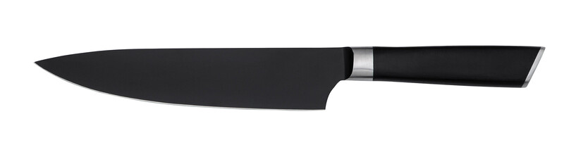 20 cm Stainless Steel Non-Stick Coating Knife with Wooden Handle, YST-001, Black