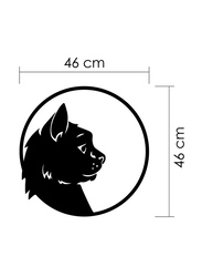 Cat Profile Metal Wall Art No: 24, Black