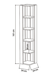 Nati Corner Bookcase, Anthracite