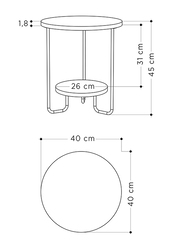 Corro Side Table, Dark Coffee