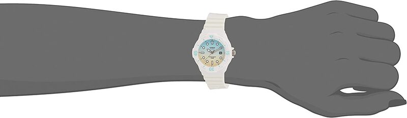 Casio Analog Watch for Women with Resin Band, Water Resistant, LRW-200H-2E2, White