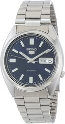 Seiko Analog Watch for Men with Stainless Steel Band, Water Resistant, SNXS77, Blue-Silver