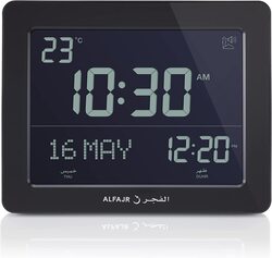 Al Fajr CF-19 Azan Clock, Black