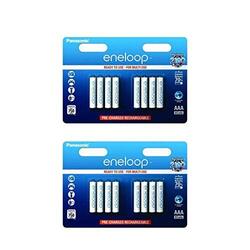 Panasonic 16 AAA Panasonic Eneloop min 750mAH Rechargeable Batteries, White