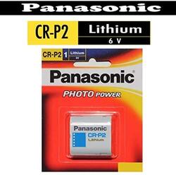 Panasonic CR-P2 Photo Power 6V Lithium Battery, 1 Piece, White