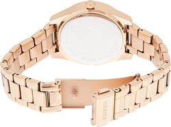 Fossil Scarlette Analog Watch for Women with Stainless Steel Band, Water Resistant, ES4318, Rose Gold