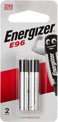 Energizer E96 1.5V Alkaline Aaaa Batteries, 2 Pieces, Silver/Black