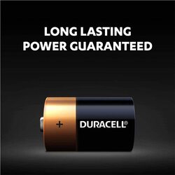 Duracell D 2 D Alkaline Batteries, 2 Pieces, Brown/Black