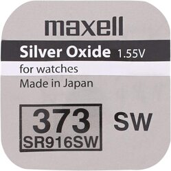 Maxell MSSR916/373SB Oxide Batteries, 10 Pieces, Silver