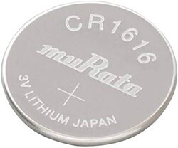 Murata CR1616 Lithium 3V Batteries, 5 Pieces, Silver