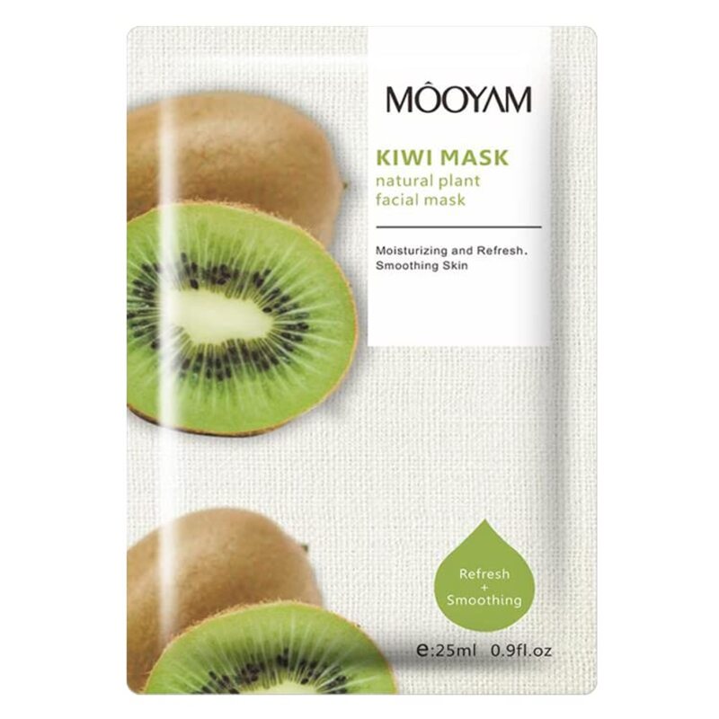 Mooyam Face Moisturising Oil Control Korean Fruit Facial Mask Sheet, Mix, 5 Pieces