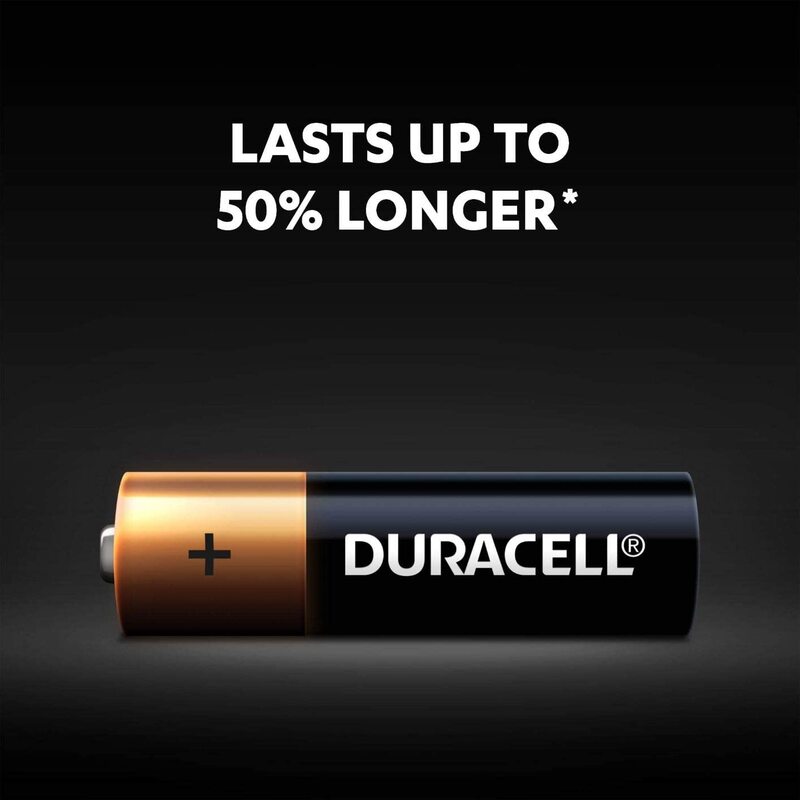 Duracell LR6/MN1500 AA 1.5V Alkaline Batteries, 10 Years Shelf Life, 4+2 Pieces, Brown/Black