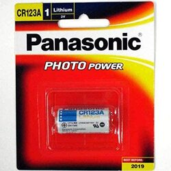 Panasonic CR123 Battery for Cameras 1-1.5 Ampere, 10 Batteries, White