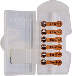 Duracell EasyTab/Activair Type 312 Hearing Aid Batteries, Silver, Pack of 60