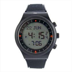 Al-Harameen Digital Watch for Men with Plastic Band, Water Resistant, HA-6506, Grey-Black