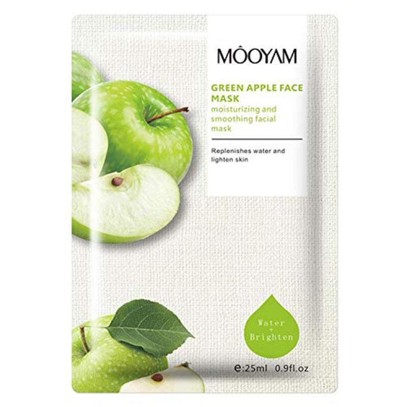 Mooyam Face Moisturising Oil Control Korean Fruit Facial Mask Sheet, Mix, 5 Pieces