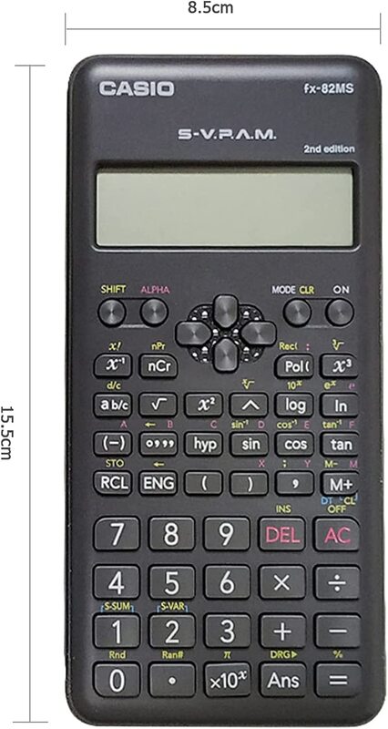 Casio FX-82MS Scientific Calculator, Black