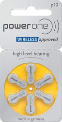 Powerone Zinc Air Hearing Aid Batteries, 10 Pack x 60 Pieces, Silver