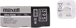 Maxell MSSR927/395SB Oxide Batteries, 10 Pieces, Silver