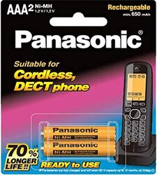 Panasonic AAA Rechargeable Batteries, Orange