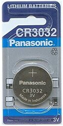 Panasonic CR3032 3V Lithium Indonesia Battery, 1 Pieces, Silver