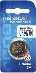 Renata CR2477N 3V Lithium Batteries, 1 Piece, Silver