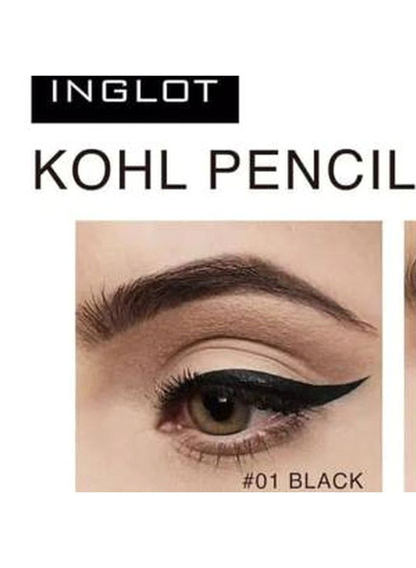 Inglot Kohl Matte Eyeliner Pencil, 1.2gm, 01 Black, Black