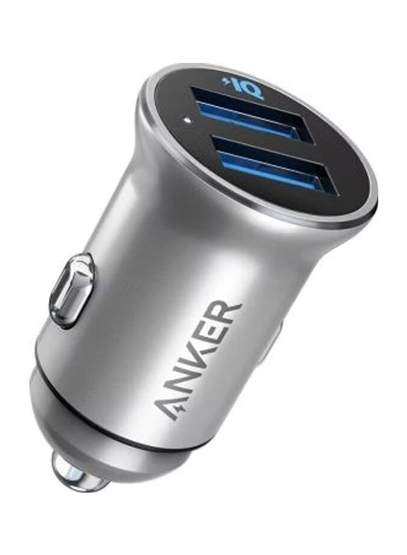 Anker PowerDrive 2 Alloy Car Charger, Silver