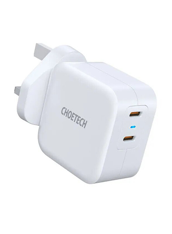 

Choetech 20W Dual Ports USB Type-C Fast Wall Charger, CQ6009-UK, White