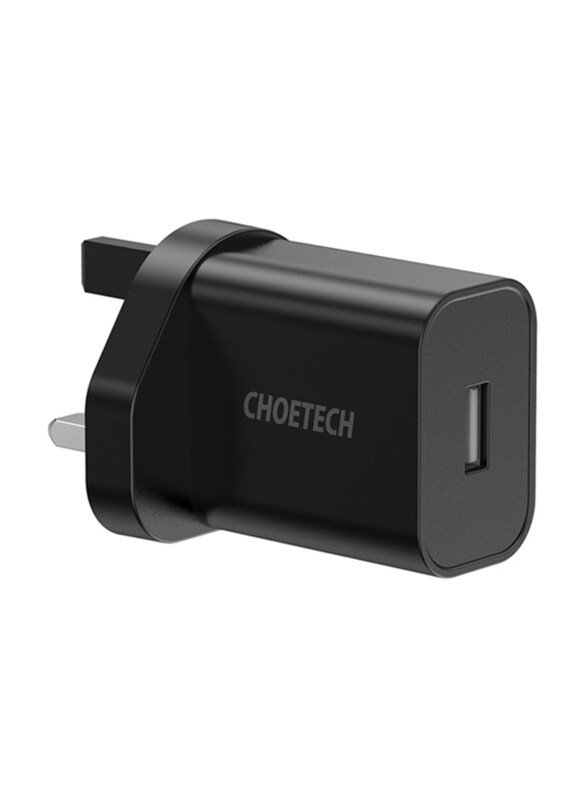 

Choetech 12W Wall Charger with USB Type-A Port, Q5002-UK, Black