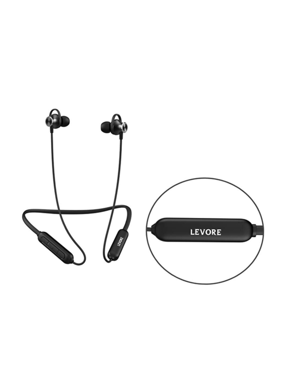 Levore Bluetooth/Wireless In-Ear Neckband Earphones, Black