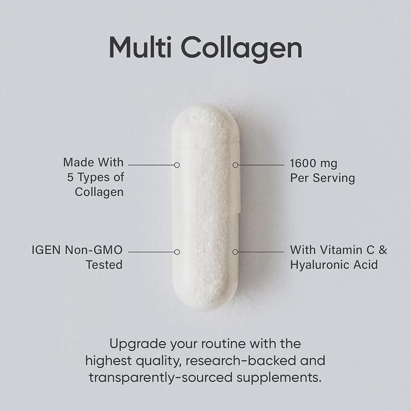 Sports Research Multi Collagen Complex Supplement, 1600mg, 90 Capsules