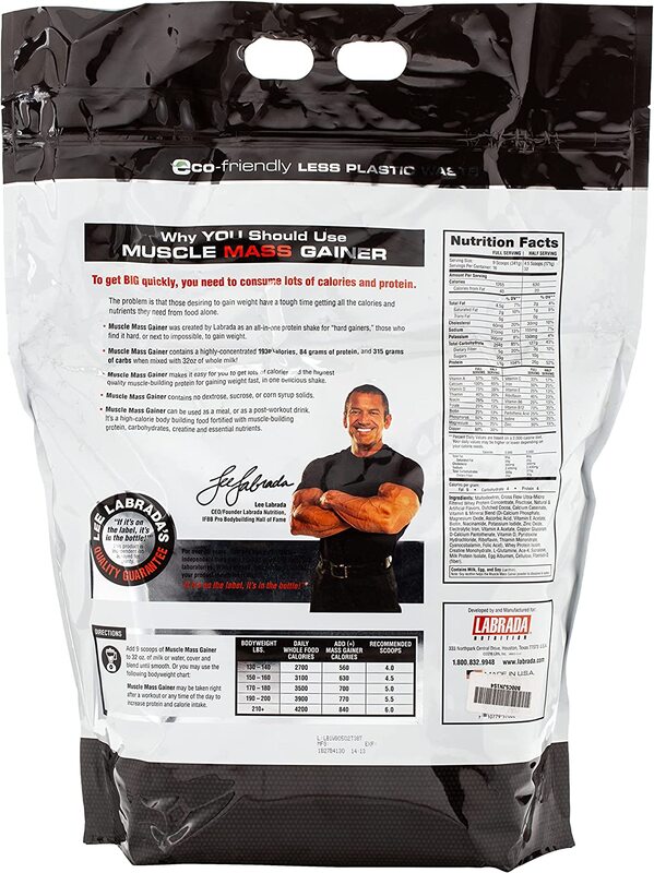 Labrada Muscle Mass Gainer, 12 Lbs, Chocolate